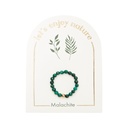 HCA - elastischer Ring - Let’s enjoy nature - Malachit - vergoldet