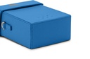 SIMON S | azurblau | silber | genarbt
