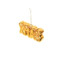 Housevitamin - Ornament Xmas Hanger XMAS gold - Glas 4,5x3,5x7,5cm