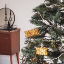 Housevitamin - Ornament Xmas Hanger XMAS gold - Glas 4,5x3,5x7,5cm