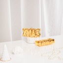 Housevitamin - Ornament Xmas Hanger XMAS gold - Glas 4,5x3,5x7,5cm