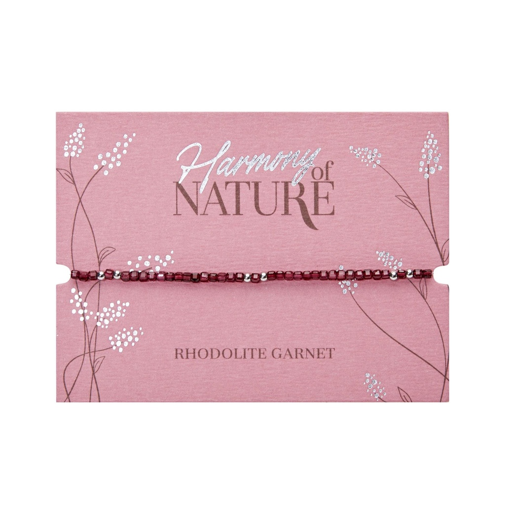 HCA - Armband - Harmony of nature - Rhodolit Granat - Edelstahl