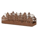 Clayre & Eef - Teelichthalter mit Metallrelief Holländische Häuschen 30x9x11cm