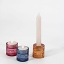 Homebound - Kerzenhalter 2in1 Glas sand/orange