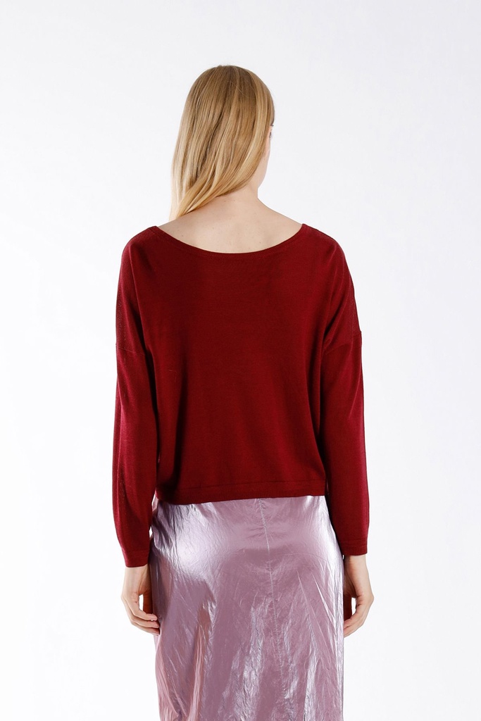 Julia June - Pullover WEEKEND burgundy