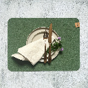 Maxx Factory - 2er Set Tischsets RUNDAD 4mm rPET - aus up-, recycling Filz - Salbei - Größe XXL 45x33 cm