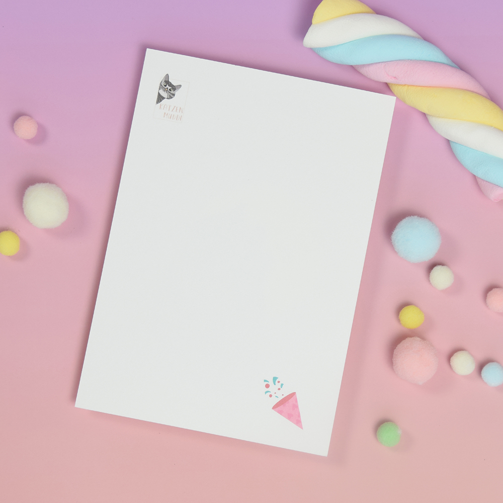 Katzenmuddi - Postkarte - Glitzer