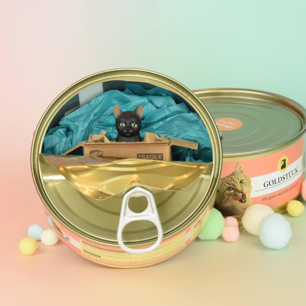 Katzenmuddi - handgemachter Magnet Katze in Dose