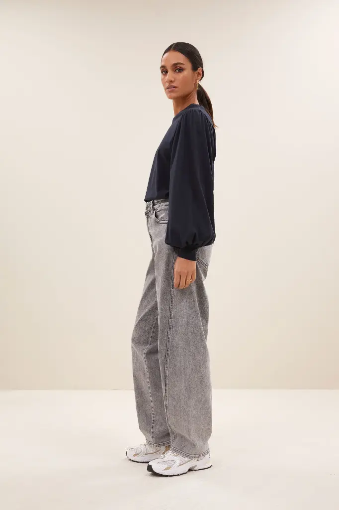 By Bar - Begum Grey Pants - 831 Grey denim