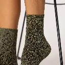 Billybelt - Baumwollsocken Leo Khaki glitter