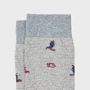 Billybelt - Baumwollsocken Patterned RED SLOPE/SKI gestreift - light grey, bordeaux