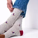 Billybelt - Baumwollsocken Patterned RED SLOPE/SKI gestreift - light grey, bordeaux