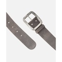 Amsterdam Heritage - Belt FRANS - breiter Ledergürtel mit antiker Schnalle - grau silber