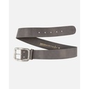 Amsterdam Heritage - Belt FRANS - breiter Ledergürtel mit antiker Schnalle - grau silber