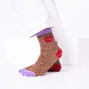 Billybelt - Baumwollsocken Herz braun rot