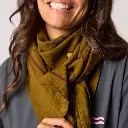 Billybelt - Foulard Bio-Baumwolle großer Schal LISE 100x100 cm - khaki