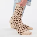 Billybelt - Kinder Baumwollsocken Leo Beige glitter