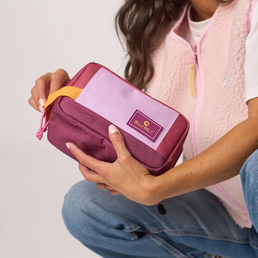 Billybelt - Toilet bag - Kulturbeutel Toilettentasche aus recyceltem Polyester - Purple Bordeaux Burgundy