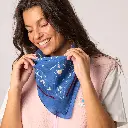 Billybelt - Bandana Bio-Baumwolle kleiner Schal LISE 70x70 cm - blau
