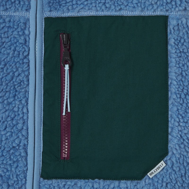 Billybelt - Sherpa Weste ärmellos - Blue + Green