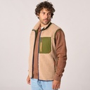 Billybelt - Sherpa Weste ärmellos - Natural + Khaki