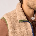 Billybelt - Sherpa Weste ärmellos - Natural + Khaki