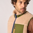 Billybelt - Sherpa Weste ärmellos - Natural + Khaki