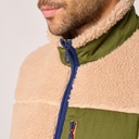 Billybelt - Sherpa Weste ärmellos - Natural + Khaki