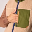 Billybelt - Sherpa Weste ärmellos - Natural + Khaki