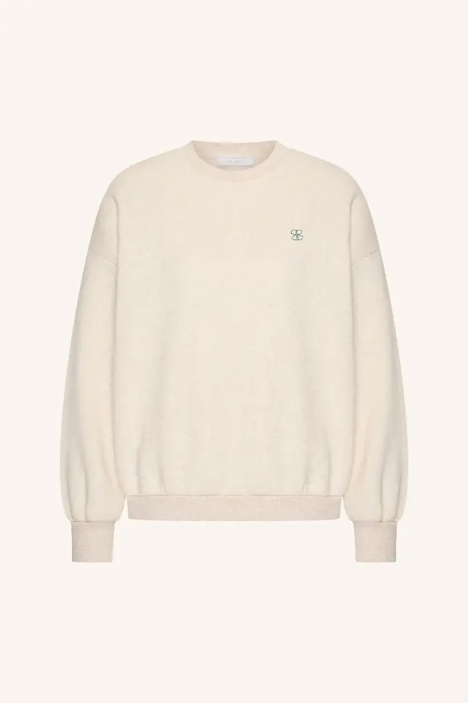 By Bar - Bibi Melange Lucky Everyday Sweater - 826 oyster melee