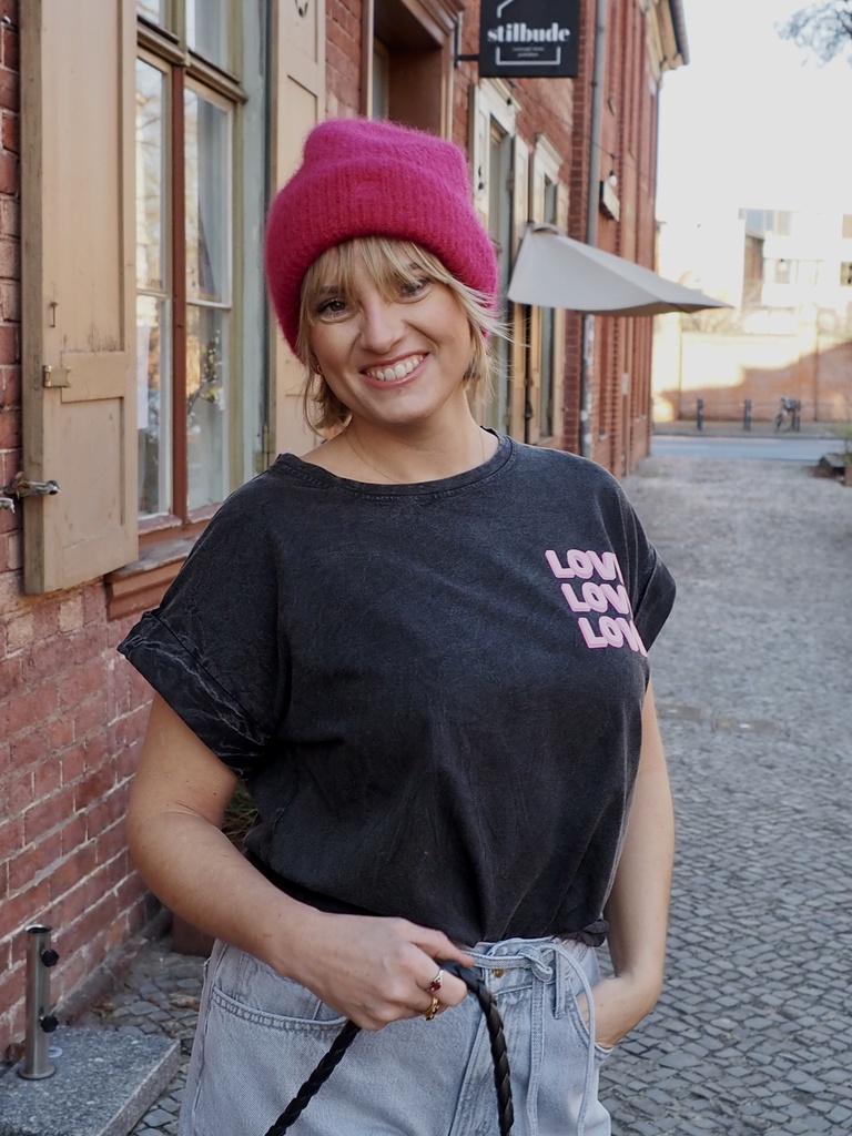 Cabinet Mode Therapie Paris - LOVE LOVE LOVE T-Shirt dark grey washed