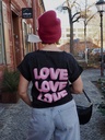 Cabinet Mode Therapie Paris - LOVE LOVE LOVE T-Shirt dark grey washed
