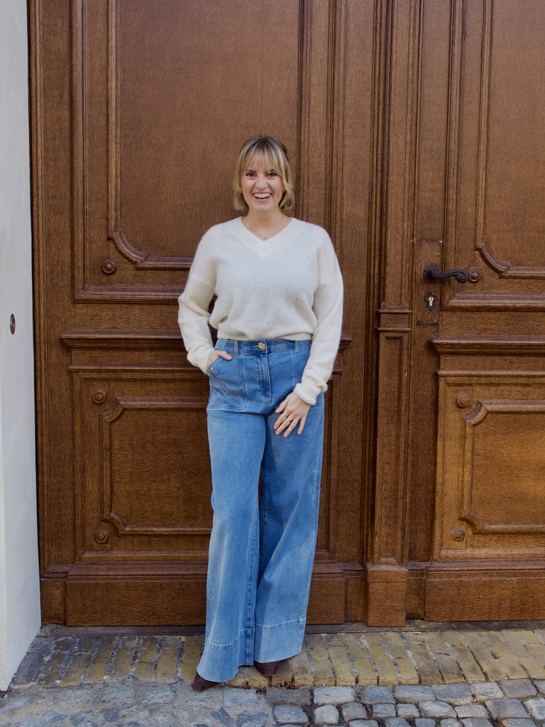 Caroline Biss - COMFORTABLE HIGH-WAIST JEANS light blue jeans