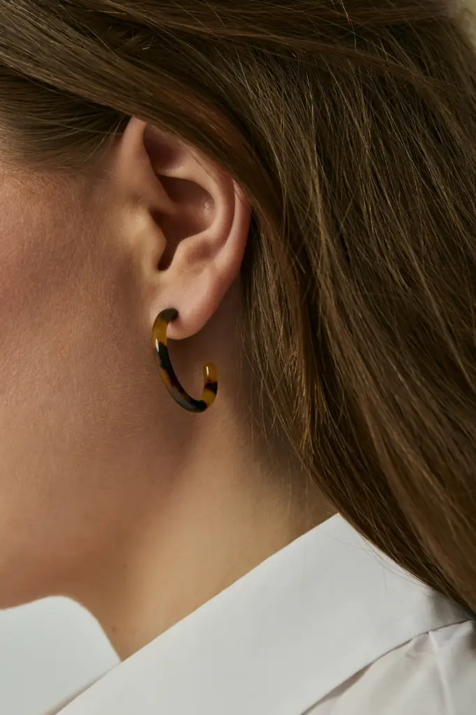 Sasstie - Ohrringe - Loop Dark Cheetah