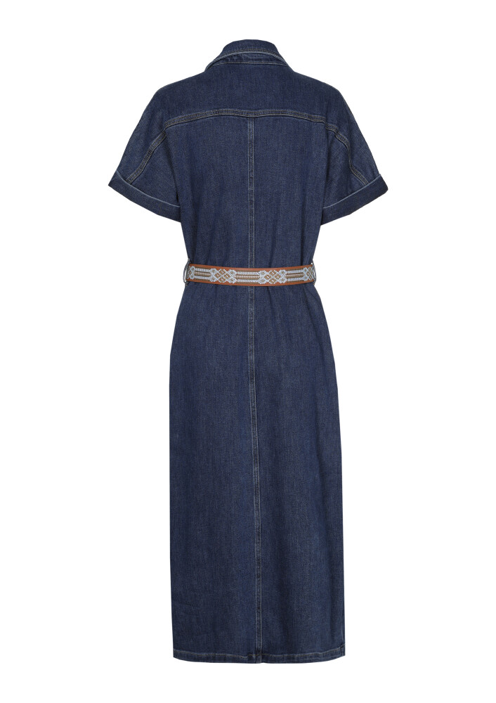 Caroline Biss - Kleid DENIM DRESS WITH REFINED STITCHING, Jeans Dark Blue