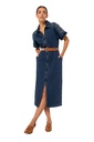 Caroline Biss - Kleid DENIM DRESS WITH REFINED STITCHING, Jeans Dark Blue