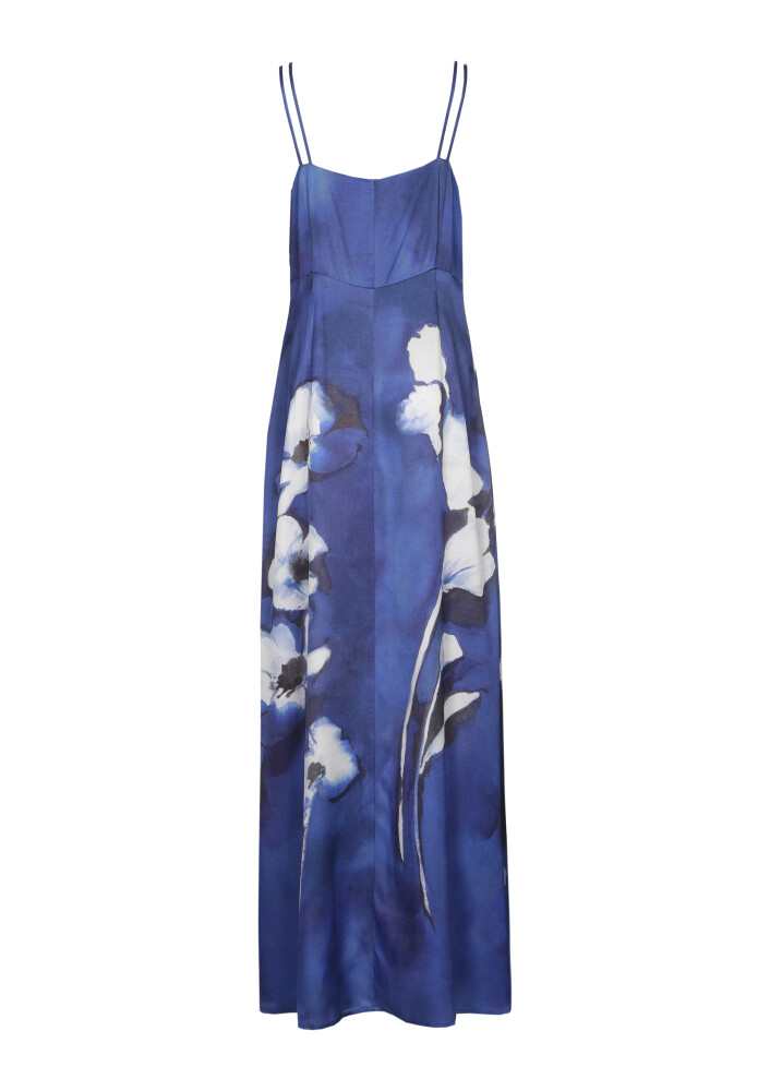 Caroline Biss - Kleid MAXI DRESS WITH SILKY SHEEN AND FLORAL PRINT, Multicolor