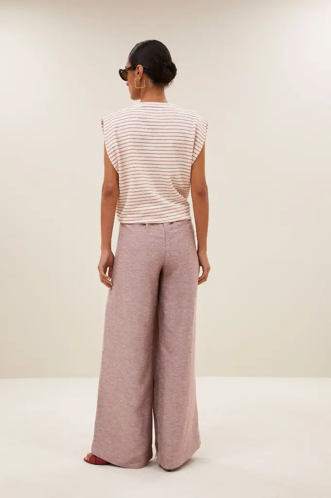 By Bar - Diede Heavy Jersey Stripe Top - 1326 Sunset rose stripe