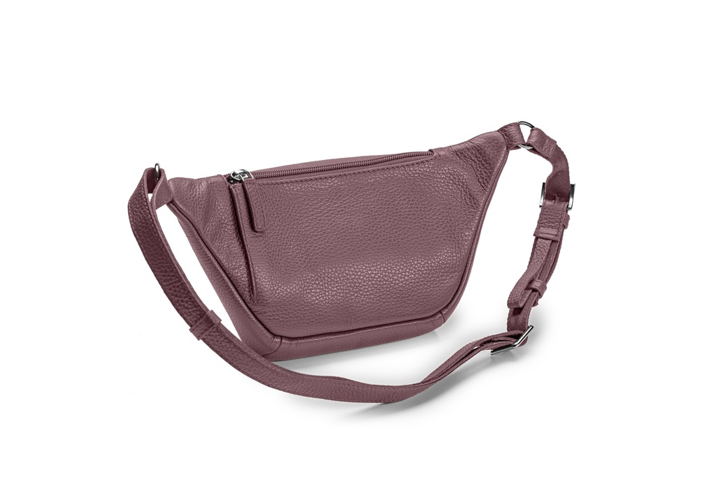 KIM Gürteltasche | mauve | silber | Weite 100-165 | genarbt 