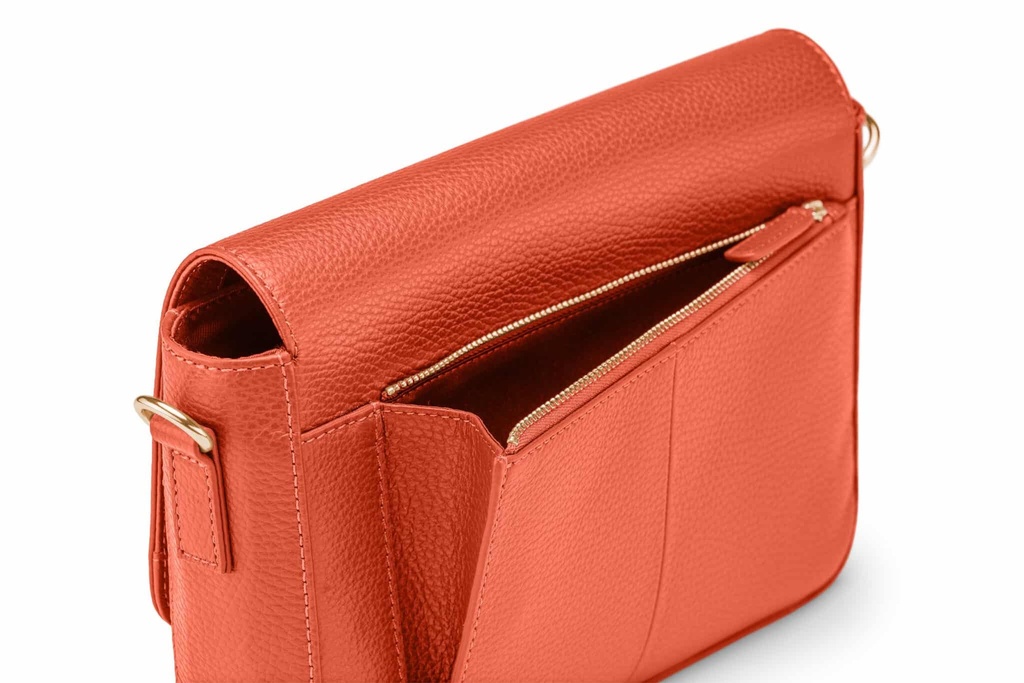 SMILLA NEU | koralle | gold | genarbt 