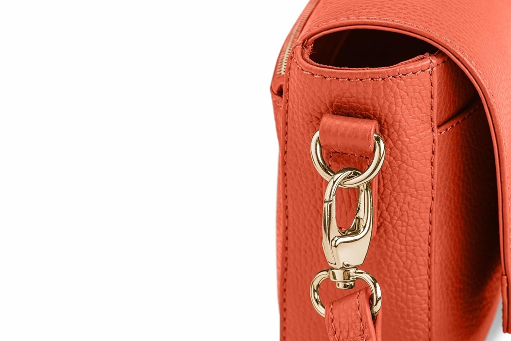 SMILLA NEU | koralle | gold | genarbt 