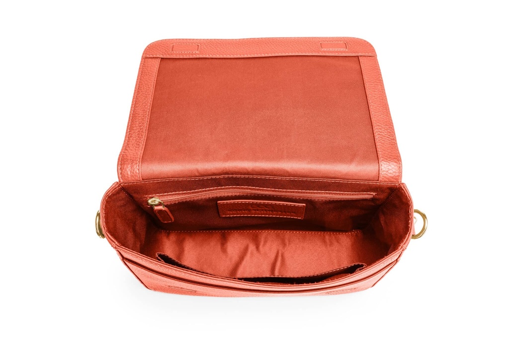 SMILLA NEU | koralle | gold | genarbt 