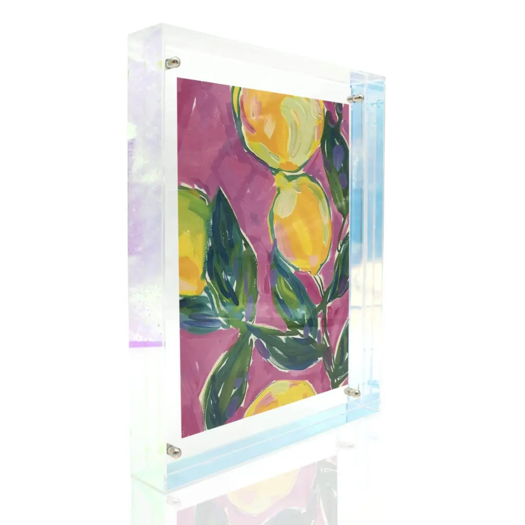 Mea Living - Neon Bilderrahmen Acryl Clear Rainbow 18x24 cm