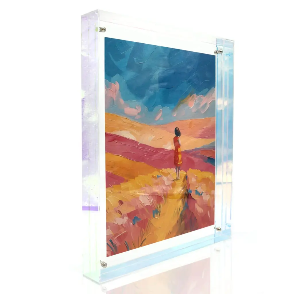 Mea Living - Neon Bilderrahmen Acryl Clear Rainbow 24x30 cm