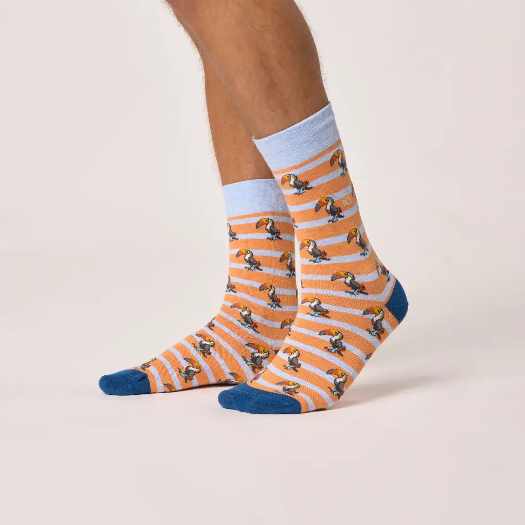 Billybelt - Baumwollsocken Animal TOCO gestreift