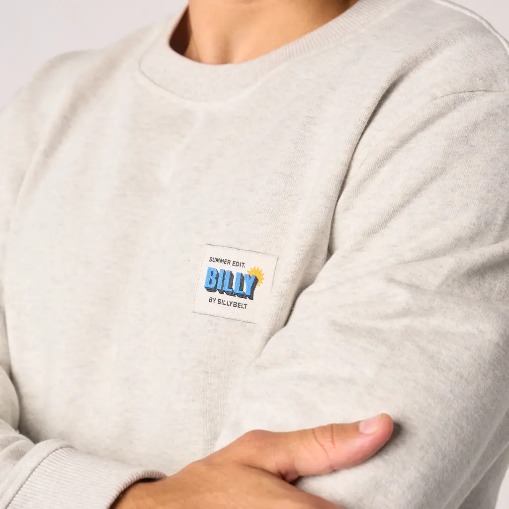 Billybelt - Sweatshirt Vintage Biobaumwolle - Mottled light grey