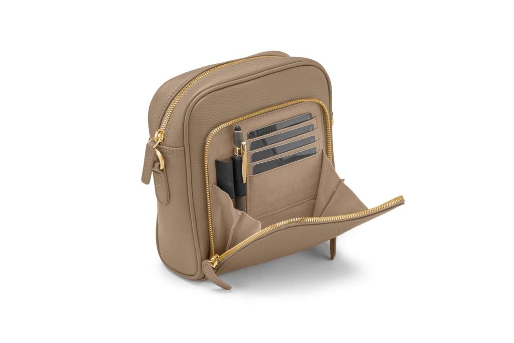 BO | taupe | gold | genarbt