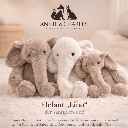 Annie & Charles - Elefant Lino 45 cm hellgrau