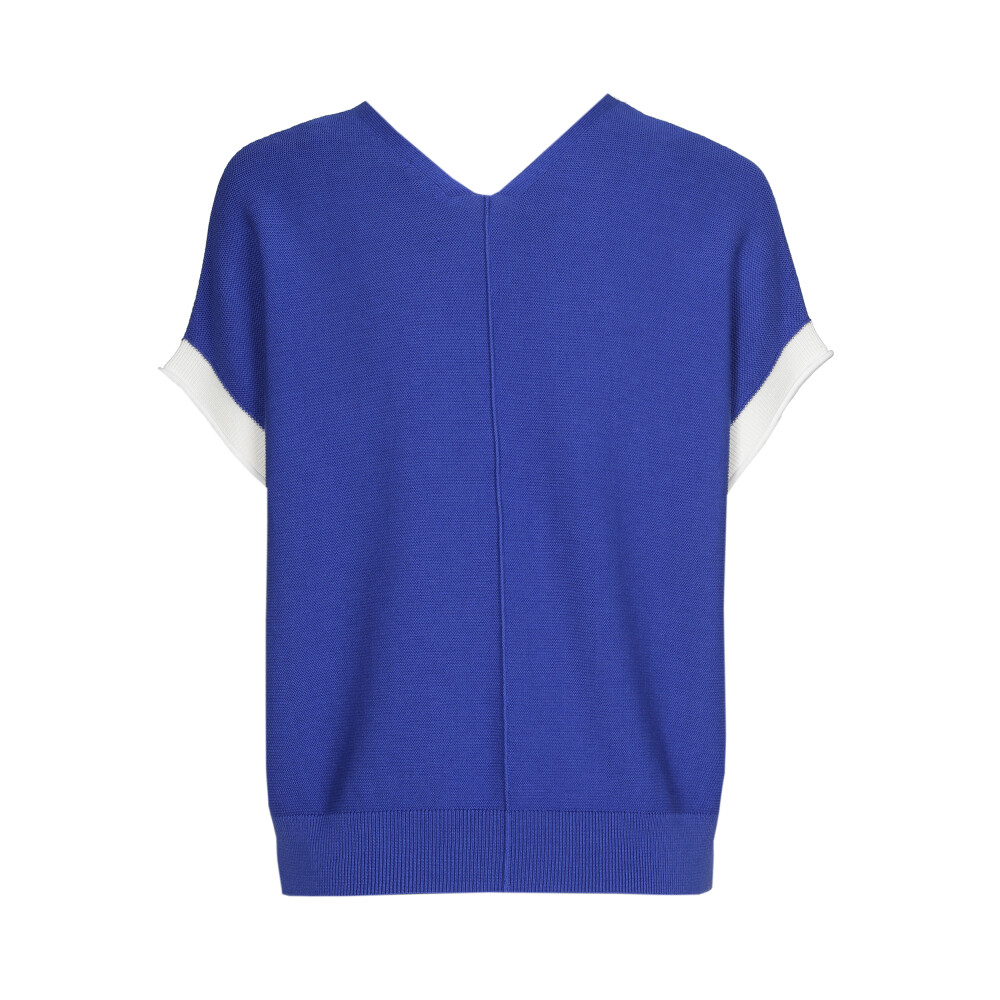 Caroline Biss - Kurzarmpullover TWO-COLOUR SWEATER Toureg