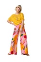 Caroline Biss - PALAZZO TROUSERS WITH ABSTRACT PRINT, ELASTICATED WAIST  multi color